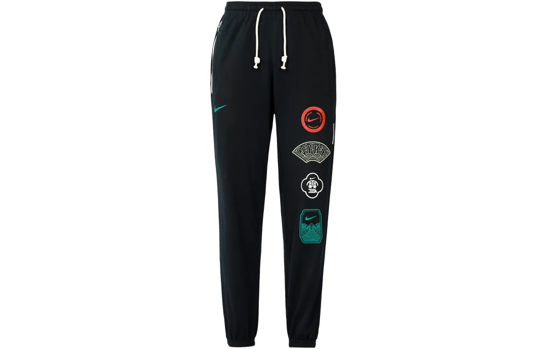 Nike Knitted Sweatpants Men's Black Moderate Cuffed Pants