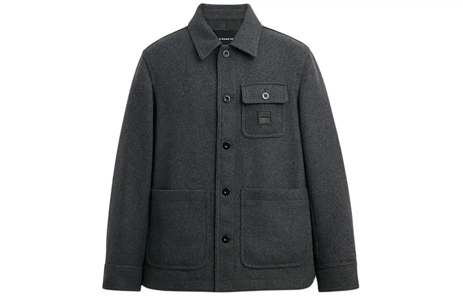 COACH SS24 Jackets & Coats Men's Charcoal Black