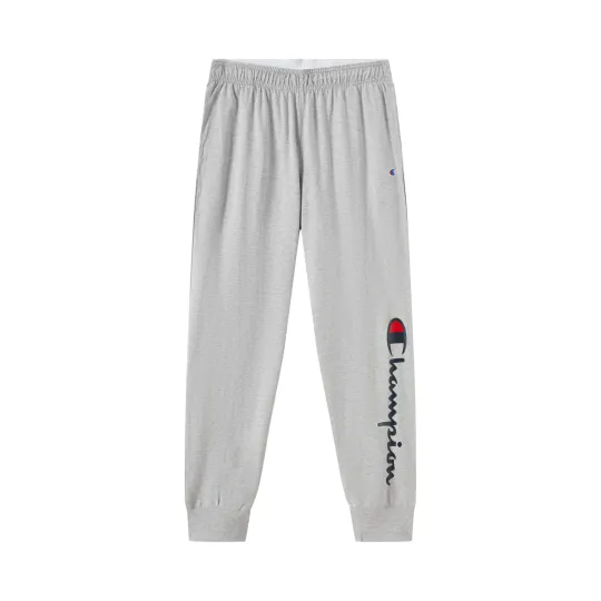 Champion Logo Embroidery Elastic Waistband Elastic Cuff Mid Rise Fleece Lined Knitted Sweatpants US Version