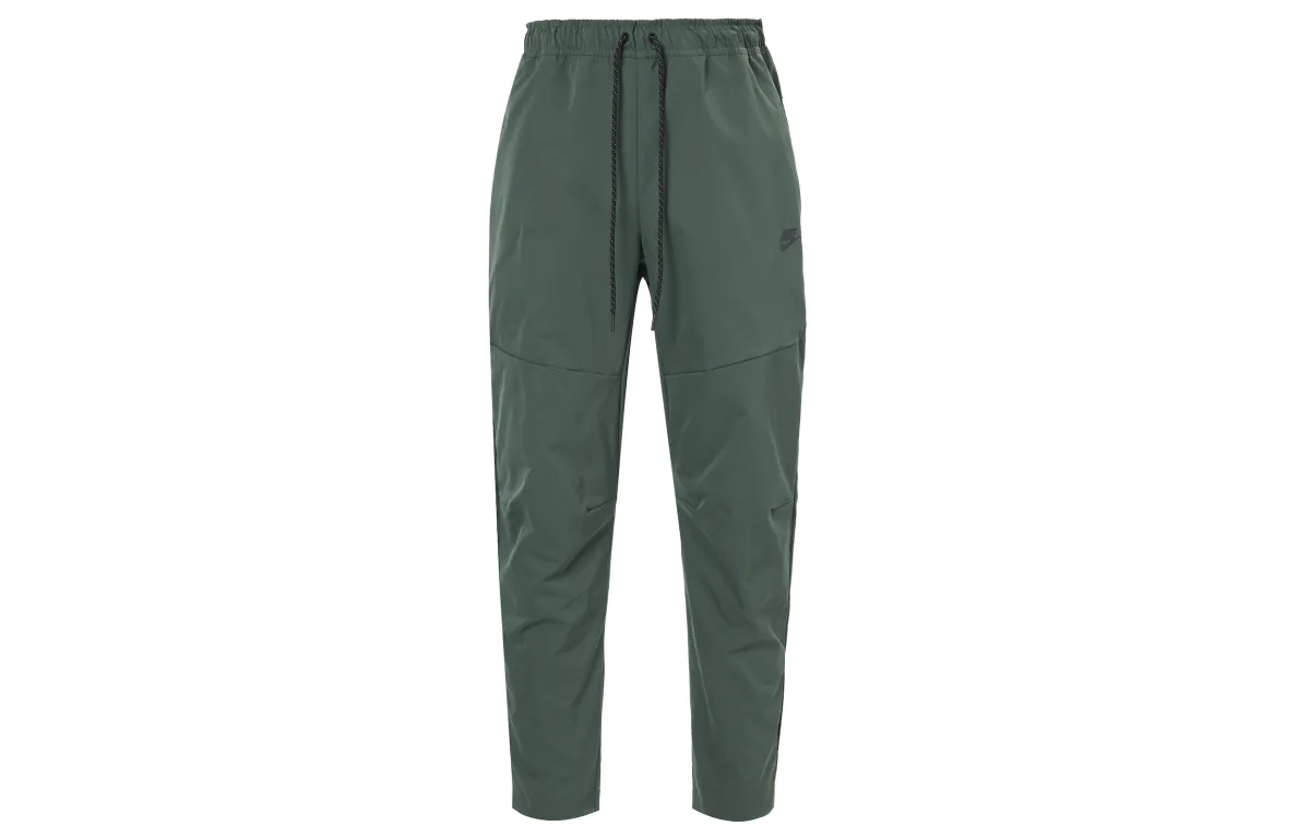 Nike Knitted Sweatpants Men's Green Moderate Straight Fit Pants