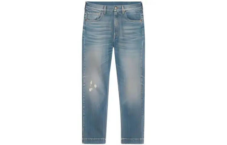 GUCCI Jeans Men's Blue Moderate Straight Fit Pants