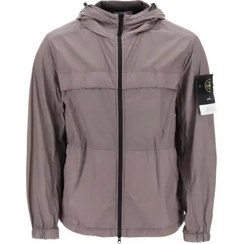 STONE ISLAND Compass-badge Crinkled Hooded Jacket