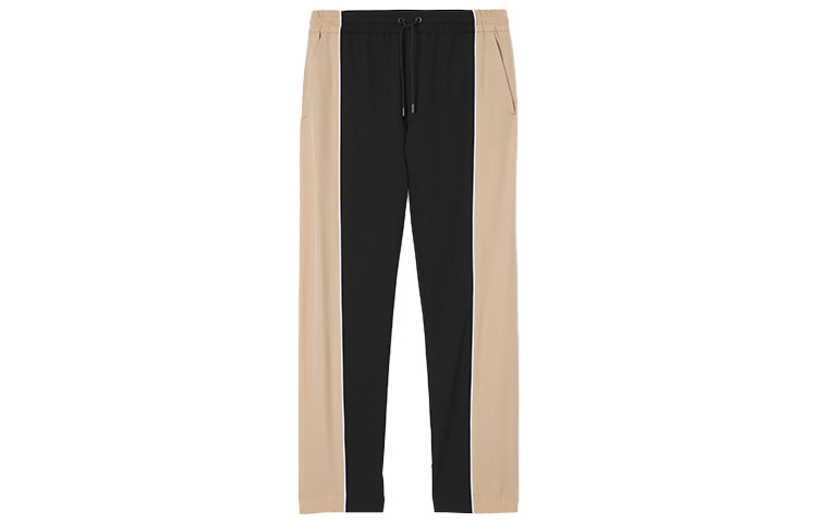 Burberry Burberry FW21 contrasting decorative patchwork knitted sweatpants men's black