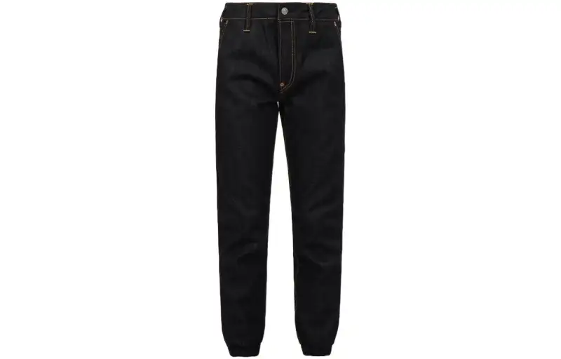 EVISU Jeans Men's Black Moderate Cuffed Pants