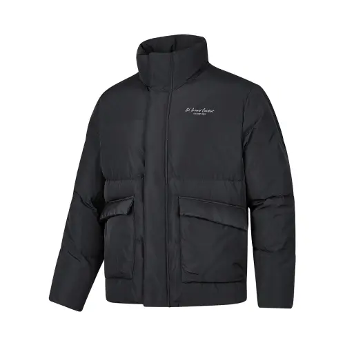 Skechers Sports League Collection Puffer Jacket Unisex Carbon Black