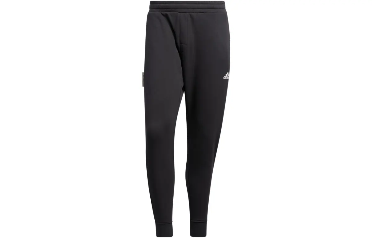 Adidas LABEL Knitted Sweatpants Men's Navy Blue Moderate Cuffed Pants
