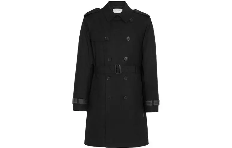 COACH Trench Coats Men's Lapel Moderate Nipped-in Waist