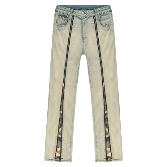 XINYINSU Jeans Unisex Yellow Mud