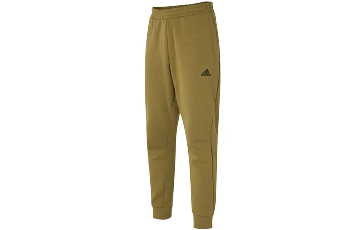 Adidas Knitted Sweatpants Men's Olive Moderate Skinny Pants