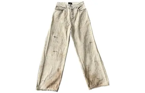 Balenciaga Jeans Regular Fit Men's Ecru