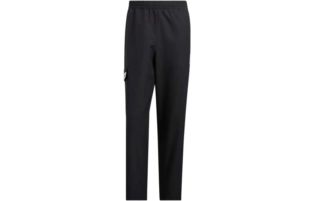 Adidas Originals Knitted Sweatpants Men's Black Moderate Straight Fit Pants