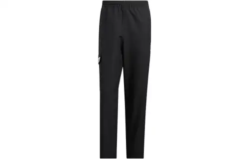 Adidas originals Clover Mc Trackpant Logo patch lace-up fit mid-rise elastic waist straight knit sweatpants men's black