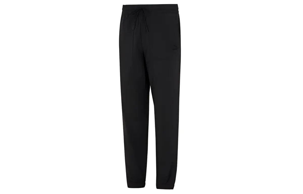PUMA Knitted Sweatpants Men's Black Moderate Cuffed Pants