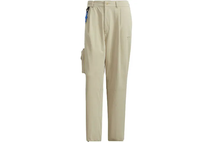 Adidas Originals Knitted Sweatpants Men's Grassland Brown Moderate Straight Fit Pants
