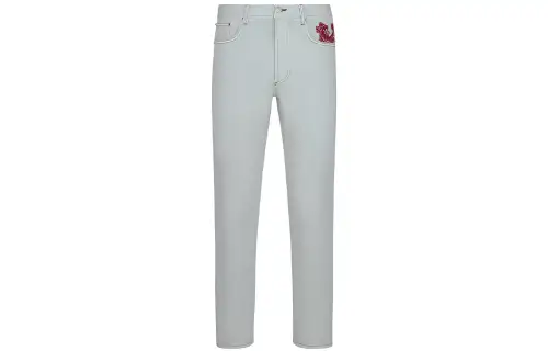 DIOR Quarterly New Products Jeans Men's Blue Moderate Slim Fit Pants