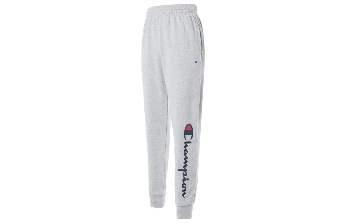 Champion Knitted Sweatpants Unisex Light Gray Thickened Cuffed Pants