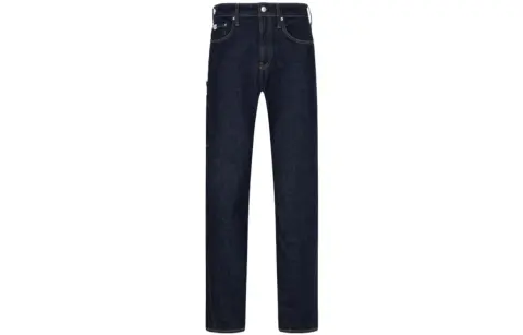Calvin Klein Jeans Men's Blue Moderate Straight Fit Pants