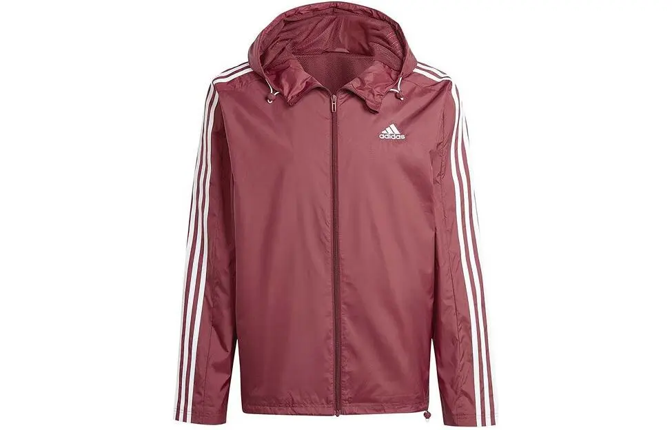 Adidas Essential3 Stripes Jackets & Coats Men's Dark Red