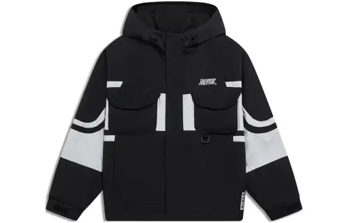 Li Ning BADFIVE Trench Coat Men's Black