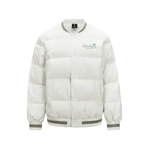 Skechers Sports League Collection Down Jacket Unisex Marshmallow White