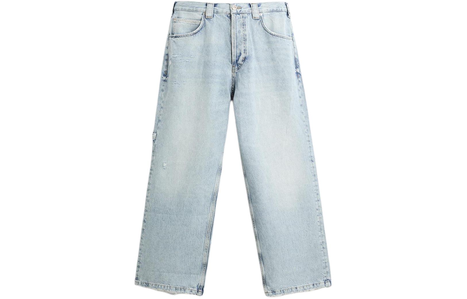 ZARA Jeans Men's Medium Blue Moderate Wide Leg Pants