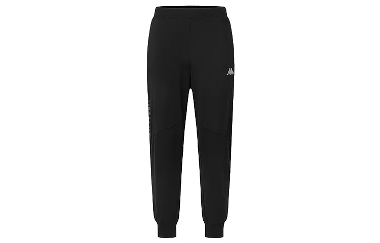 Kappa Knitted Sweatpants Men's Black Moderate Cuffed Pants