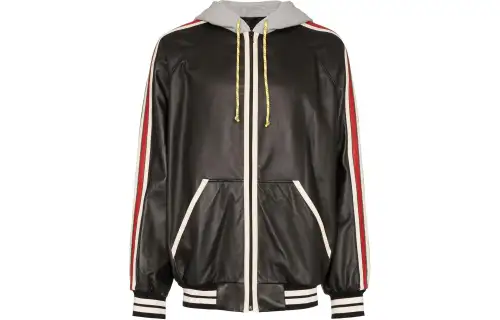 GUCCI Leather Jacket Men's Black