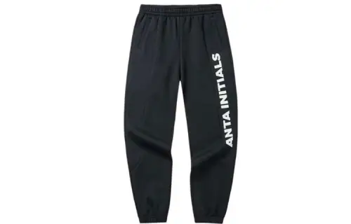 Anta Cuffed Pants Sweatpants Unisex Black Couple's