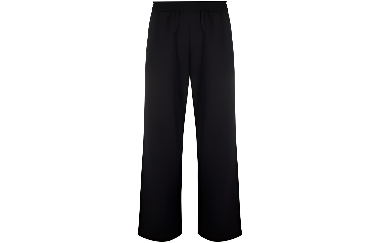 OFF WHITE Dinosaur Series Knitted Sweatpants Men's Black Moderate Straight Fit Pants