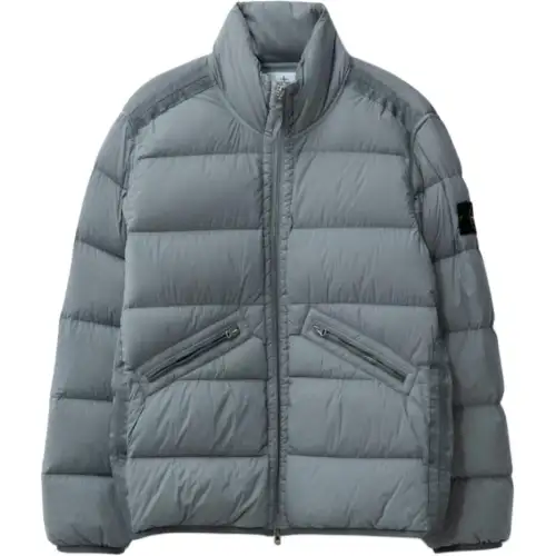 STONE ISLAND High-Neck Zip-Up Coat