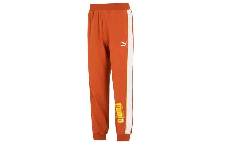 PUMA Knitted Sweatpants Men's Orange