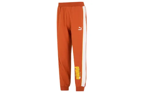 PUMA Knitted Sweatpants Men's Orange
