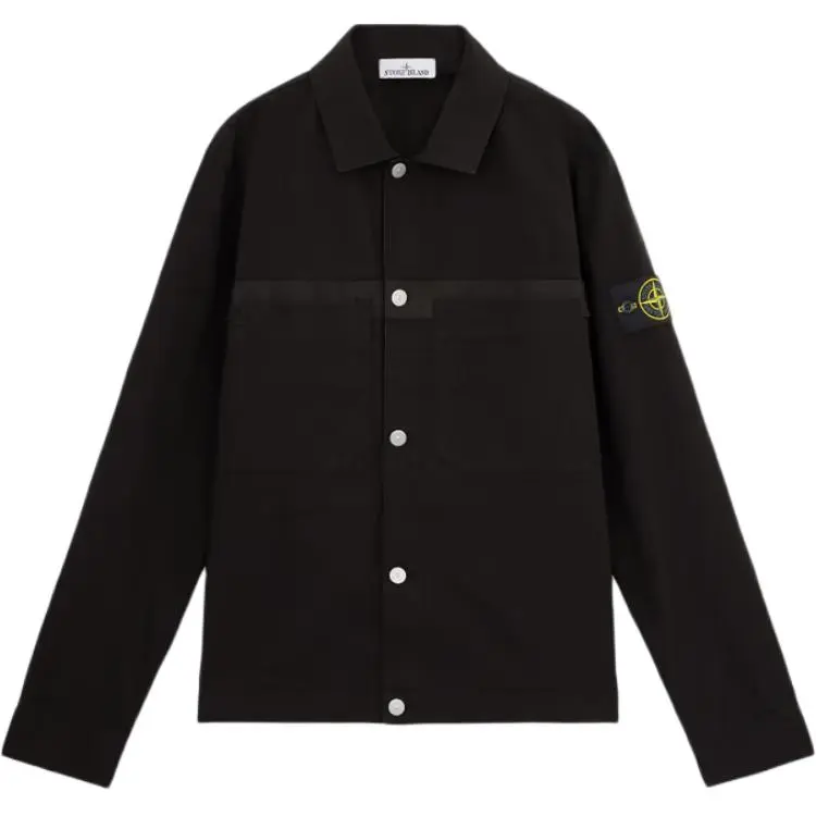 STONE ISLAND Logo Patch Shirt Jacket