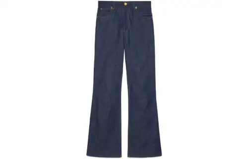 GUCCI Jeans Men's Blue Moderate Flared Pants