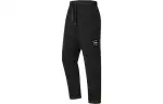 Li Ning Fitness Series Knitted Sweatpants Men's Black Moderate Straight Fit Pants
