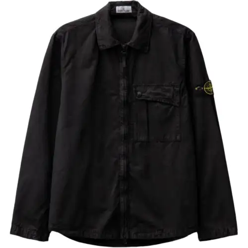 Stone Island Compass cotton shirt jacket