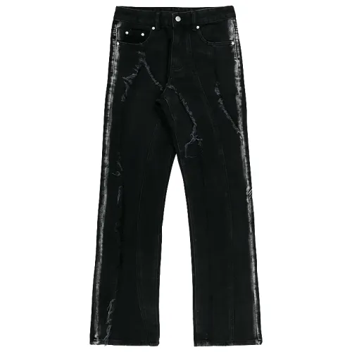 XINYINSU Jeans Unisex Black Thin Straight Fit Pants
