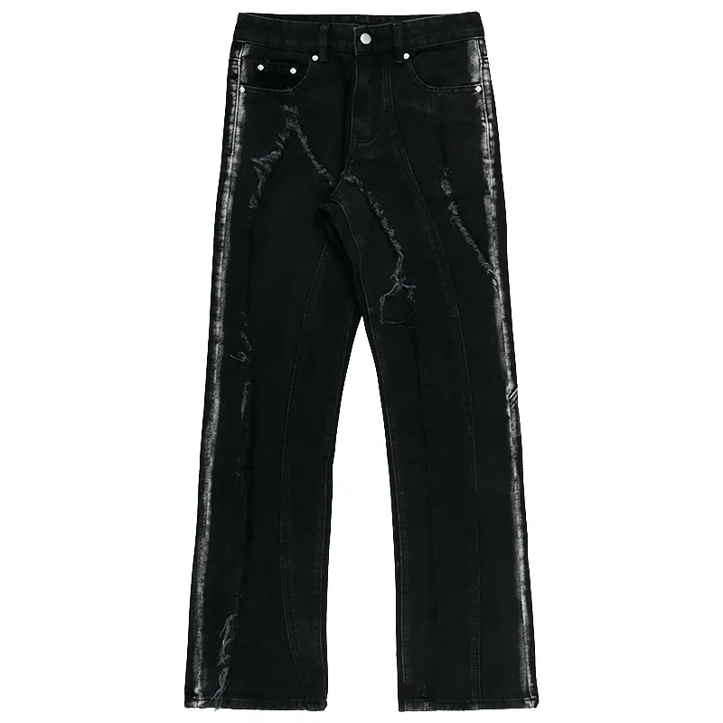 XINYINSU Jeans Unisex Black Thin Straight Fit Pants