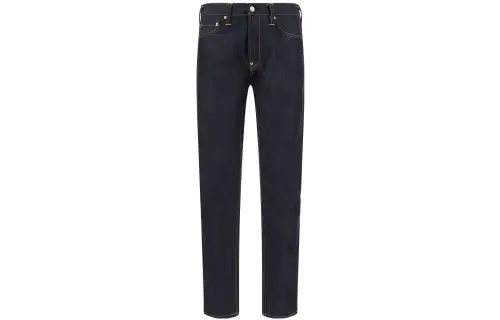 EVISU Jeans Men's Black Moderate Straight Fit Pants