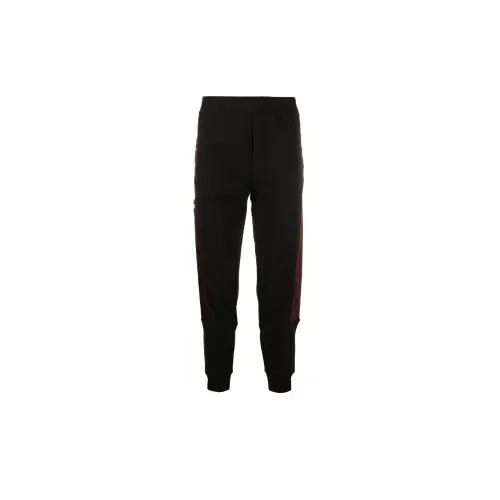 PRADA Knitted Sweatpants Men's Black Moderate Cuffed Pants