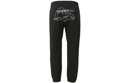 EVISU Casual Pants Men's Black Moderate Cuffed Pants