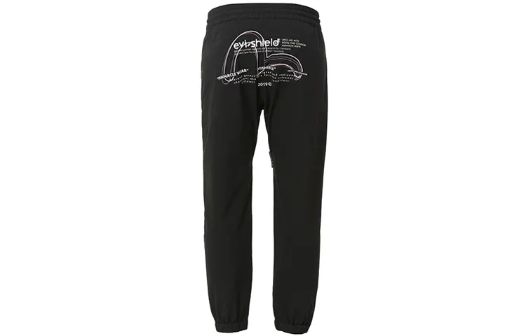 EVISU Casual Pants Men's Black Moderate Cuffed Pants