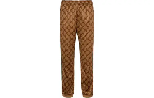 GUCCI GG Technical Jersey Jogging Pant Brown