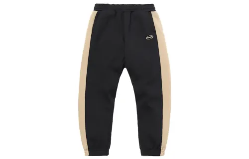 Li Ning Casual Pants Men's Standard Black Thickened Sweatpants