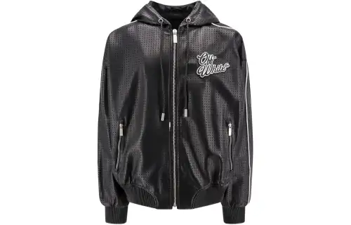 OFF-WHITE Logo Patch Zip-Up Jacket