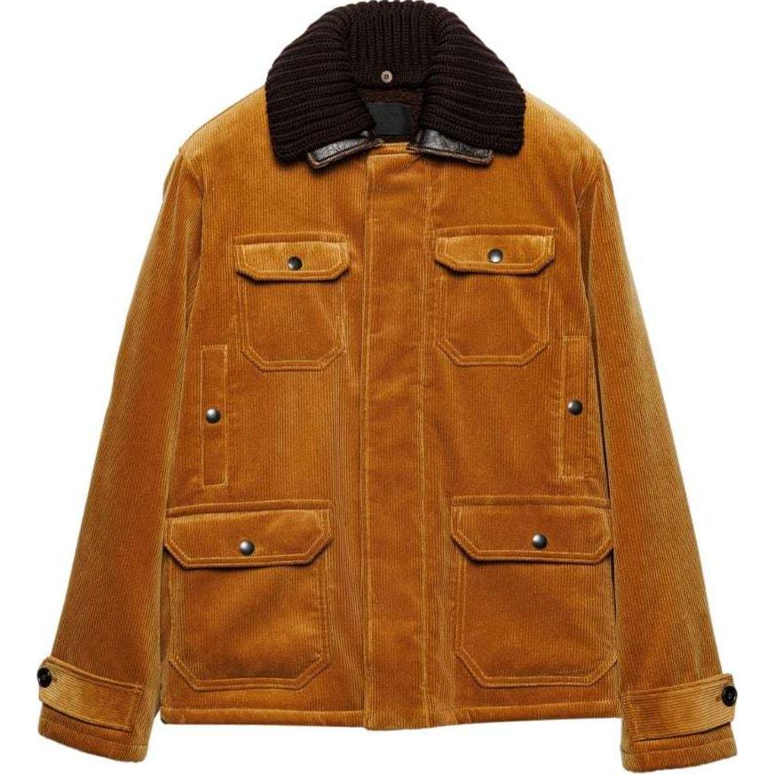 Prada Long-Sleeved Corduroy Shirt Jacket
