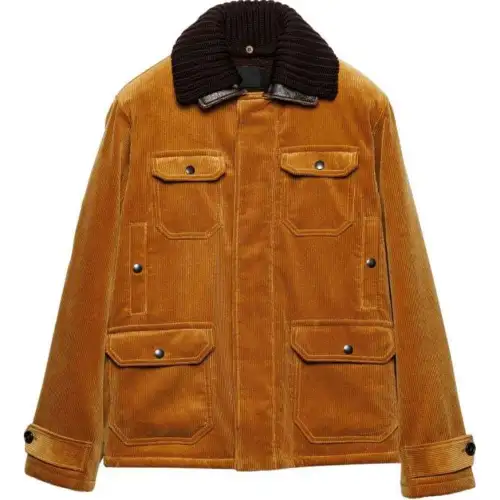 Prada Long-Sleeved Corduroy Shirt Jacket