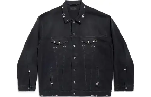Balenciaga Jackets & Coats Loose Fit Men's Black