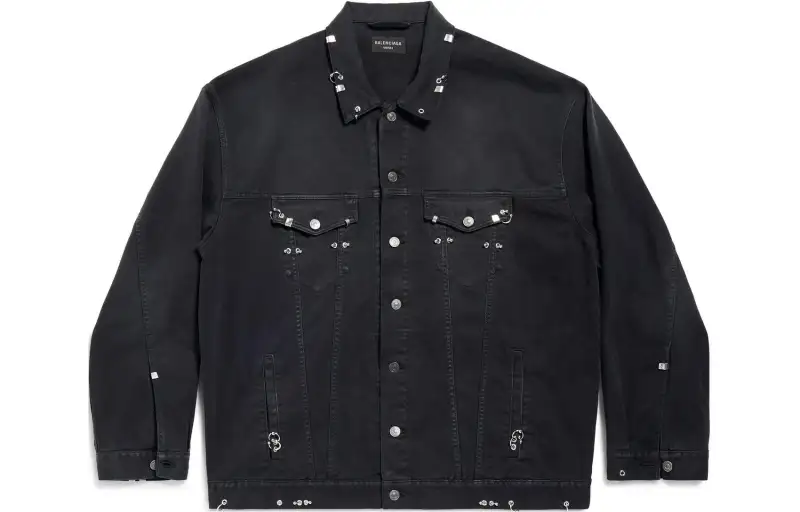 Balenciaga Jackets & Coats Loose Fit Men's Black