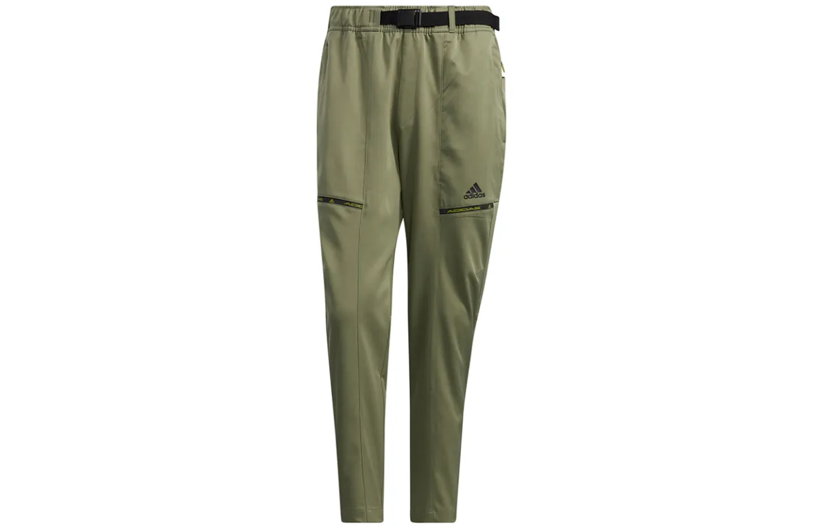 Adidas Knitted Sweatpants Men's Olive Moderate Skinny Pants